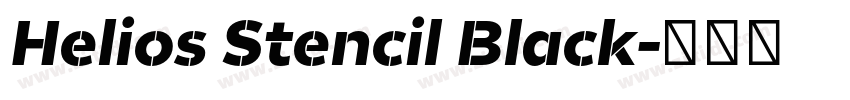 Helios Stencil Black字体转换